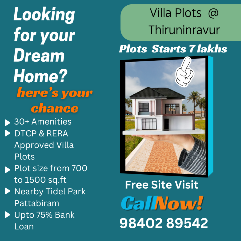 thiruninravur plots for sale dtcp rera approved