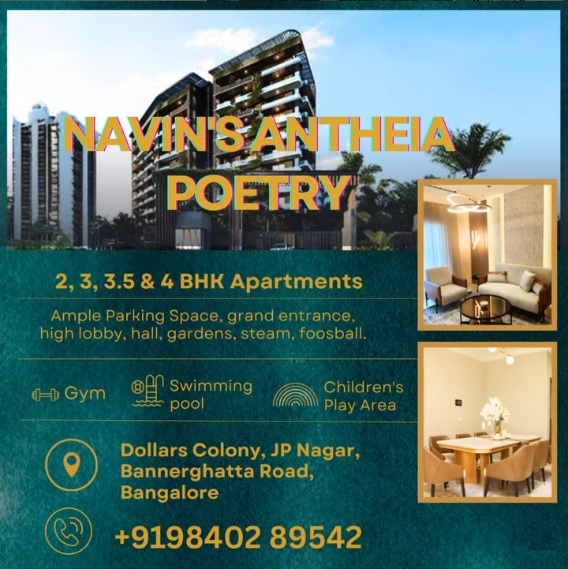 Luxury Redefined: Premium Apartments in JP Nagar, Bangalore | Spacious 3, 3.5 & 4 BHK Homes
