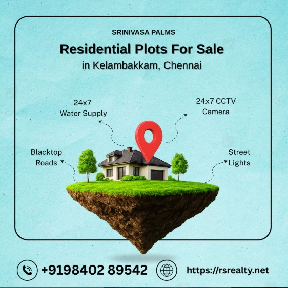 Villa plots for sale in Kelambakkam | Srinivasa Palms | Chennai | Ready-to-Construct | Prime Investment Opportunity