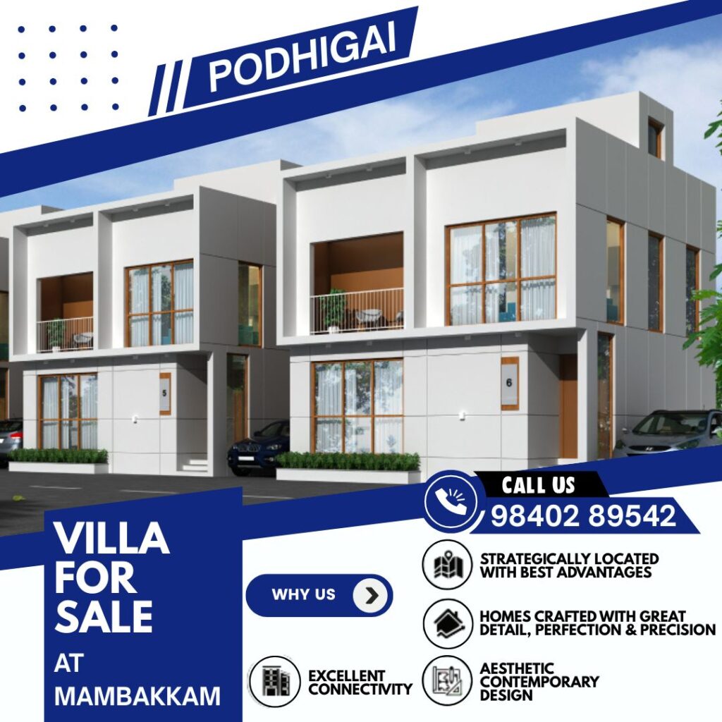 3, 4 & 5 BHK Homes Luxury villa For sale in Mambakkam | New Launch | aerllp Podhigai