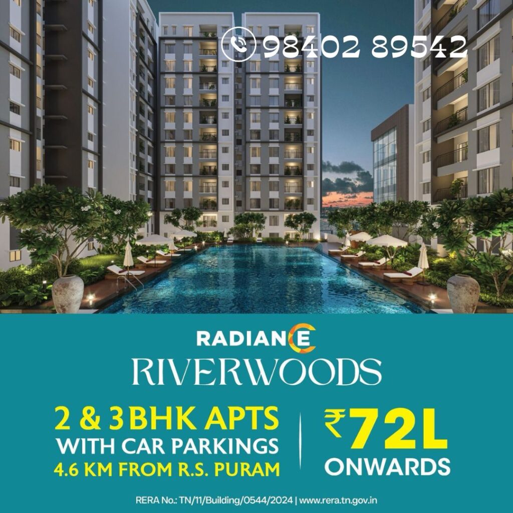 Radiance Riverwoods 2 & 3 BHK Luxury Apartments near Coimbatore