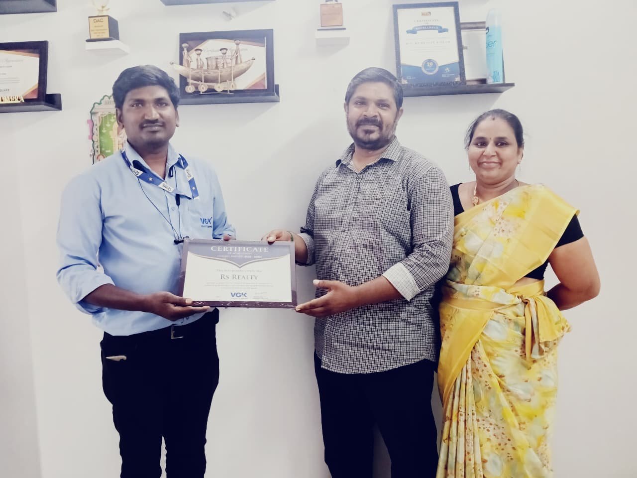 Congrats RS Realty Team! VGK Presented us Achievement Award for the year (2025 - 2026)