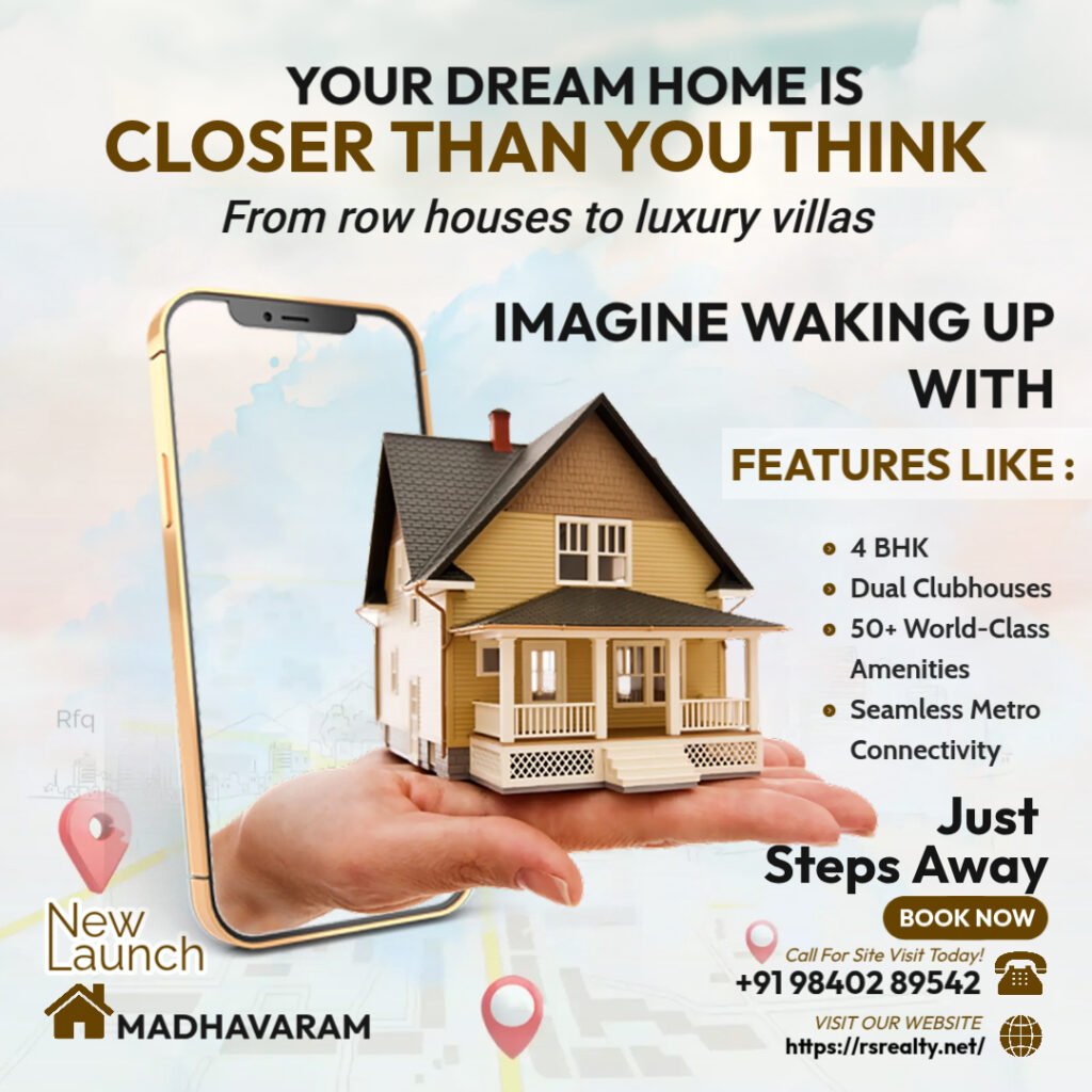 VR Livin Exclusive 4 BHK Villas in Madhavaram Vibrant