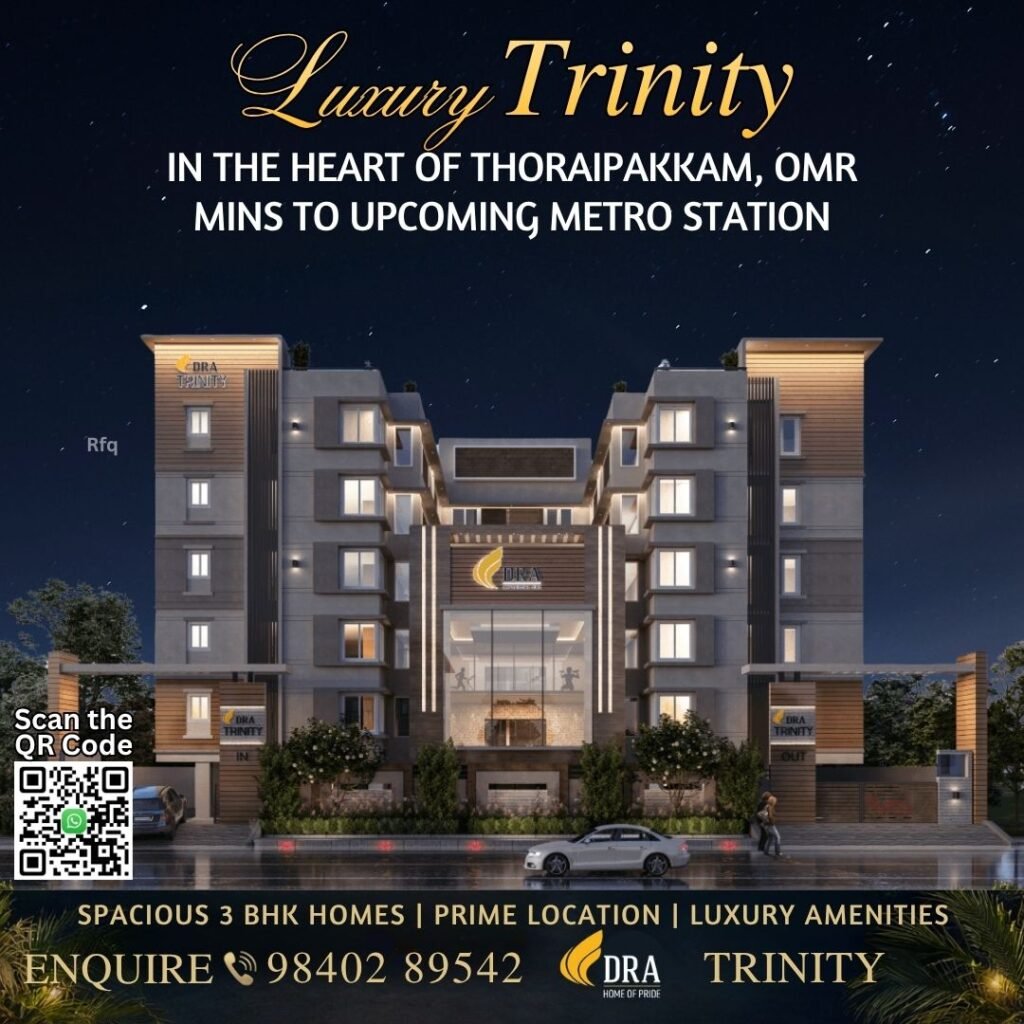 DRA Trinity 3 BHK Apartments in Thoraipakkam OMR