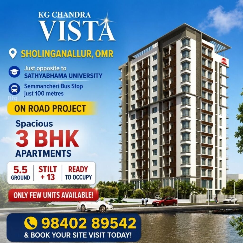 Chandra Vista Ready to Occupy Sholinganallur 3 BHK Homes Chandra Vista Ready to Occupy Sholinganallur 3 BHK Homes