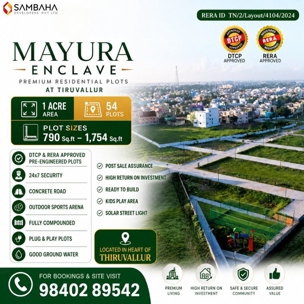 Sambaha Mayura Enclave Residential Plots in Tiruvallur