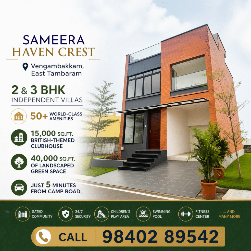 Sameera Haven Crest Luxury Villas in East Tambaram