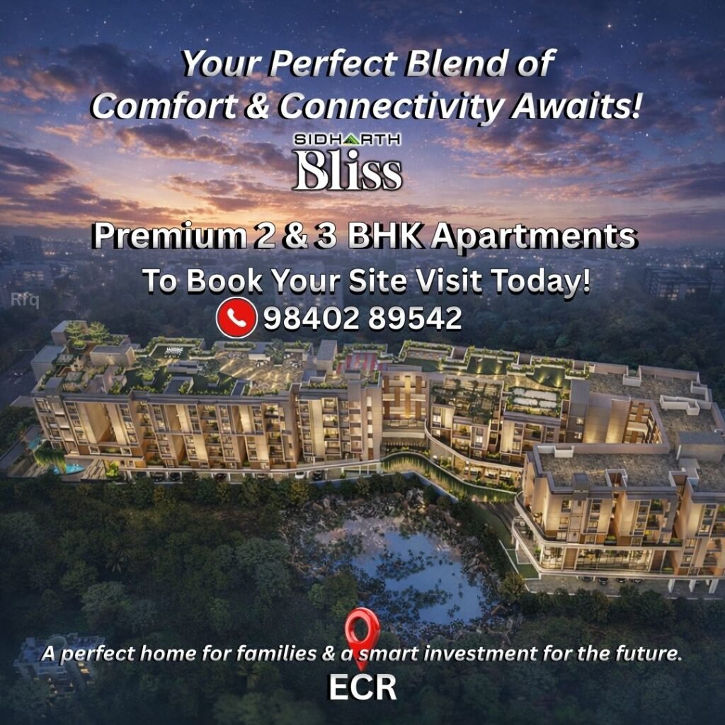 Sidharth Bliss New Premium 2 & 3 BHK Living on ECR Road