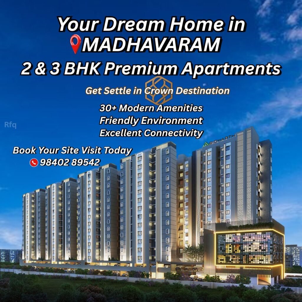 Sidharth Crown Exclusive 2 & 3 BHK Homes in Madhavaram Sidharth Crown Exclusive 2 & 3 BHK Homes in Madhavaram