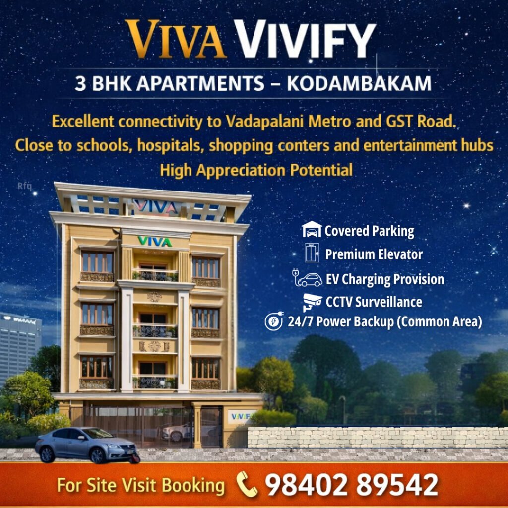 Viva Vivify 3 Bhk For Sale Apartments in Kodambakam