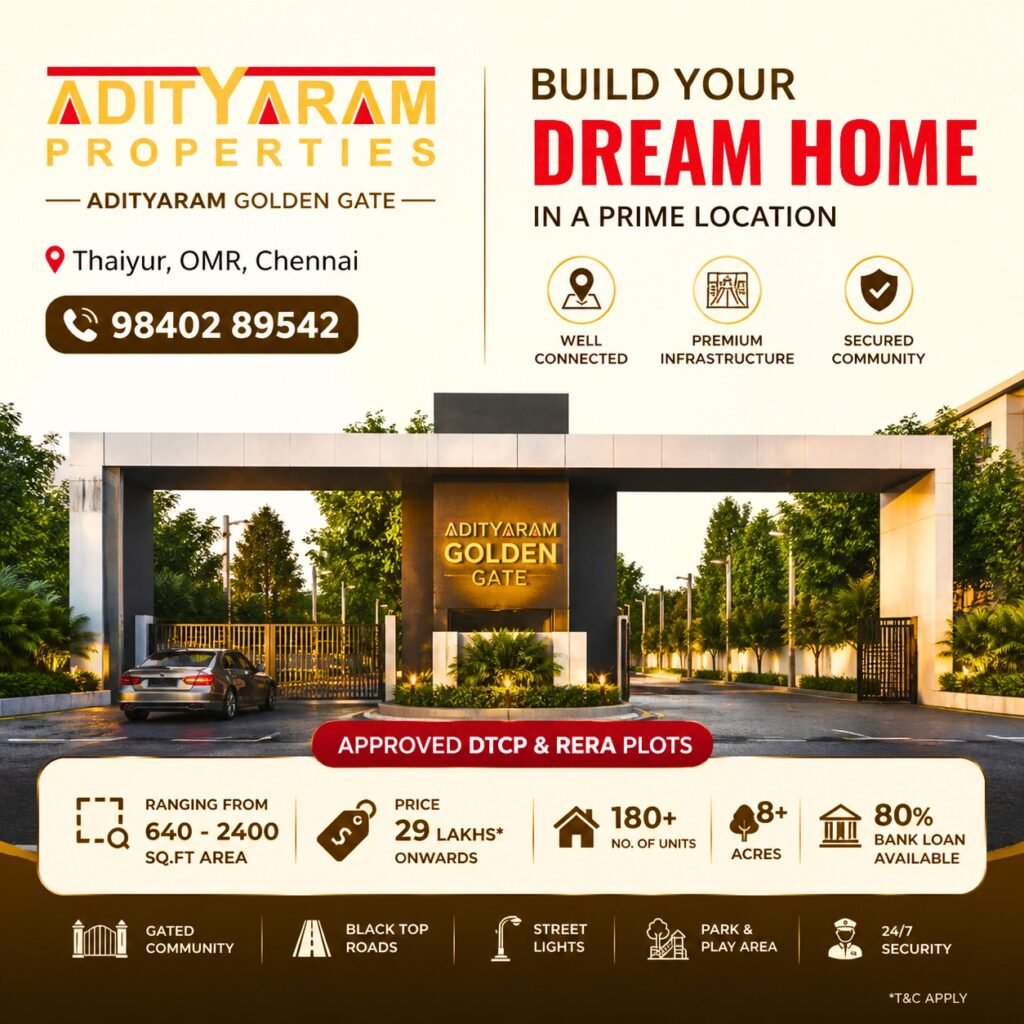 ADITYARAM GOLDEN GATE Villa Plots in OMR Thaiyur