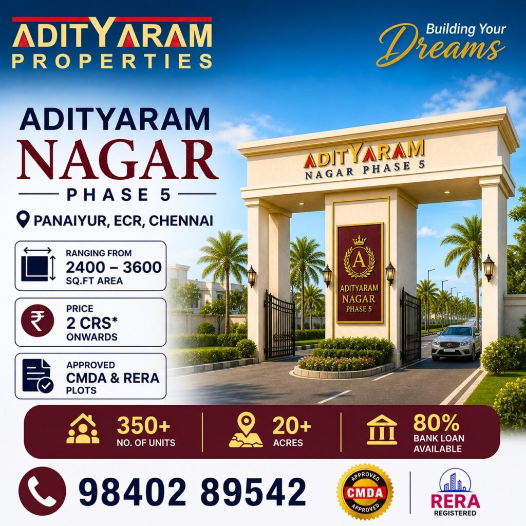 ADITYARAM NAGAR PHASE 5 Villa Plots in ECR Panaiyur